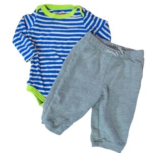 🍁2/$7🍁CIRCO Blue and Grey Striped Long Sleeve and Pants Outfit